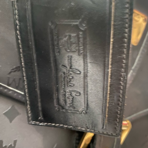 Vintage MCM Viestos Logo Print Black Overnight Bag Large XL - Picture 4 of 16